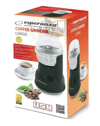 Moedor de Café Lungo 160W (Preto) - ESPERANZA
