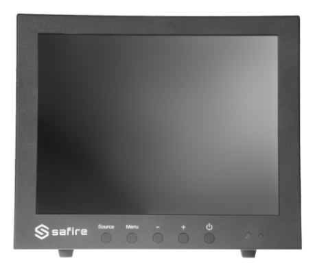 Monitor CCTV SF-MNT10BNC-XGA 10" HD (Preto) - SAFIRE
