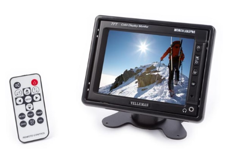 Monitor Digital LCD-TFT 5,6" com Comando - VELLEMAN