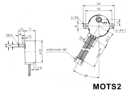 Motor Stepper 12Vdc 60mA (Ang. 7.5° / 48 STEPS)