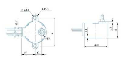 Motor Stepper 12Vdc 32mA (Ang. 5.625° / 64 STEPS)
