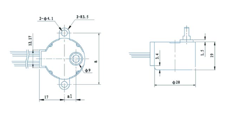 Motor Stepper 12Vdc 32mA (Ang. 5.625° / 64 STEPS)