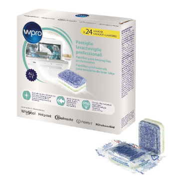 Pack 24x Pastilhas p/ Máquinas Lavar Louça TAB200 - WPRO