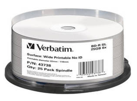 Pack 25x Blu-Ray BD-R 25GB - VERBATIM