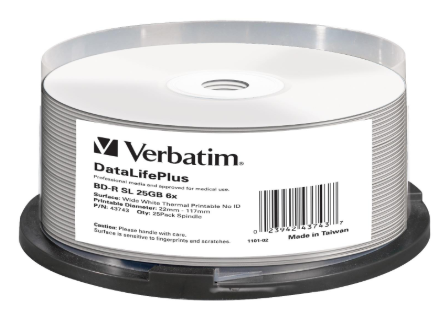 Pack 25x CD/BD-R DataLifePlus 25GB - VERBATIM