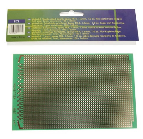 Pack 25x Placas Circuito Impresso Linha Completa (100 x 160mm) - VELLEMAN