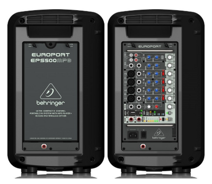 Pack 2x Colunas Amplificadas 2 x 8" 500W (EPS500MP3) - Behringer