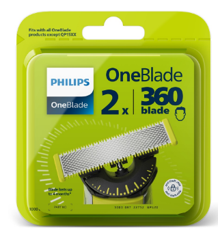 Pack 2x Recargas Lâminas de Barbear QP420 OneBlade 360 - PHILIPS