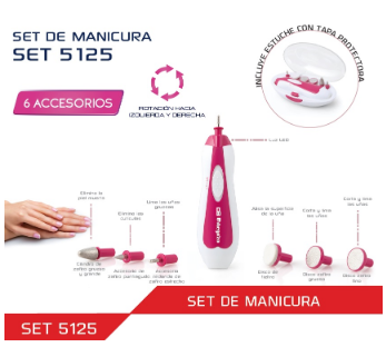 Pack Manicure e Pedicure (6 Acessórios) c/ Bolsa Transporte - ORBEGOZO