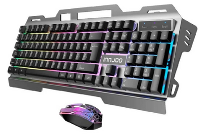 Pack Rato e Teclado Gaming Set PT (Preto) - INNJOO