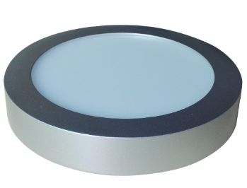 Painel de LED Superficie Redondo (Ø 12cm) 6W 6000K 600Lm - Aço Escovado