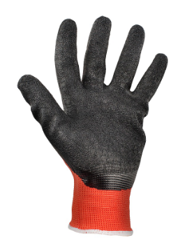 Par Luvas de Protecção em Poliéster e Revestimento Latex Vermelho (Tamanho 7) - WORKFIT