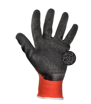 Par Luvas de Protecção em Poliéster e Revestimento Latex Vermelho (Tamanho 9) - WORKFIT