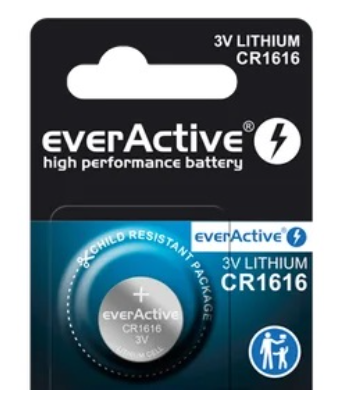 Pilha Lithium 3V CR1616 - everActive