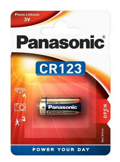 Pilha Lithium CR123A 3V - PANASONIC