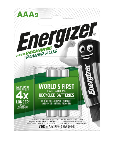 Pilha Recarregável AAA 700mAh Power Plus HR03 - ENERGIZER