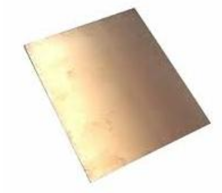 Placa Fibra Vidro Cobre 2 Faces 1,60mm (Aprox. 250 x 185 mm)