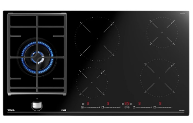 Placa Mista 90cm 5 Zonas 7200W JZC 95314 ABN (Preto) - TEKA