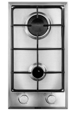 Placa Modular Gás HDCG32220FX 2 Zonas (Inox) - BEKO