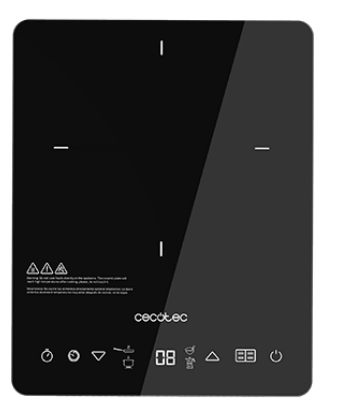 Placa de Indução Full Crystal Onyx (Preto) - CECOTEC