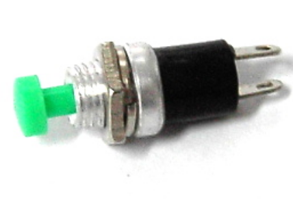 Pulsador Mini OFF-(ON) Verde