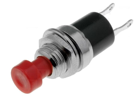 Pulsador Mini OFF-(ON) Vermelho