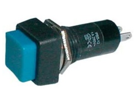 Pulsador Quadrado OFF-(ON) 250V/1A - Azul