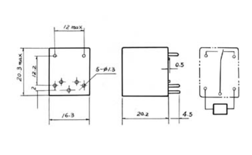 Relé 15A/28VDC - 125VAC 7A/220VAC 1 x Inversor 12VDC