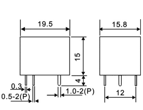 Relé Mini SPDT 6V DC 10A - RAYEX LEG-6