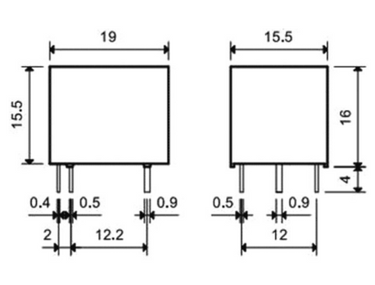 Relé SPDT 24V CC 10A Contacto Simples - FINDER