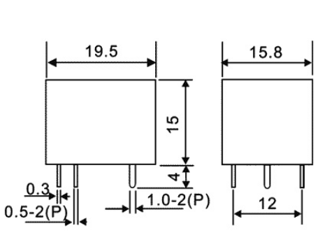 Relé SPDT 24V CC 10A Contacto Simples - RAYEX LEG-24