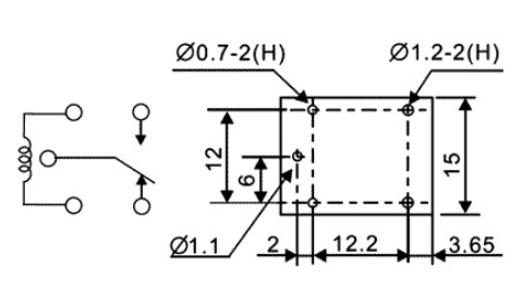 Relé SPDT 24V CC 10A Contacto Simples - RAYEX LEG-24