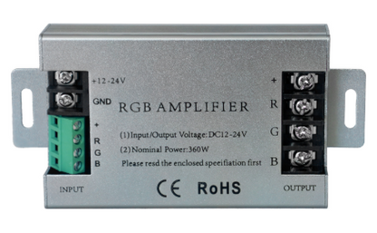 Repetidor/Amplificador RGB de 12V-24V 360~720W 3x 10A