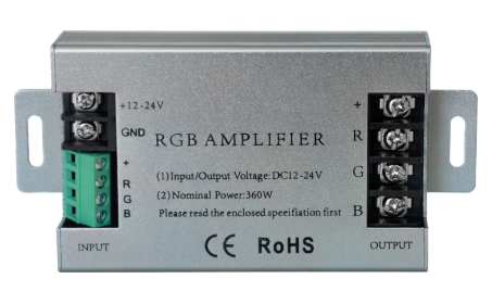 Repetidor/Amplificador RGB de 12V-24V 360~720W 3x 10A