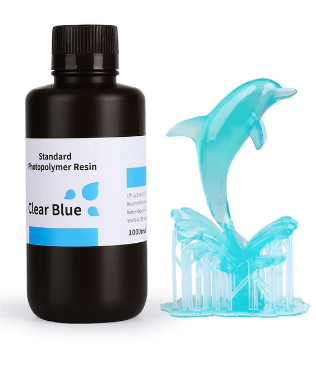 Resina p/ Impressão 3D 1Kg Standard (Azul Transparente) - ELEGOO