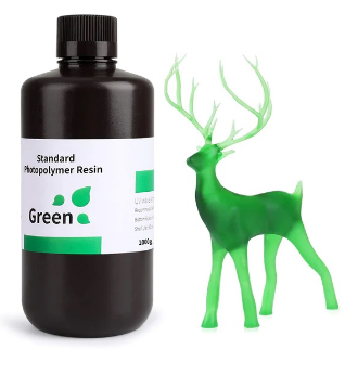 Resina p/ Impressão 3D 1Kg Standard (Verde Transparente) - ELEGOO