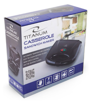 Sanduicheira Anti-Aderente 700W - TITANUM