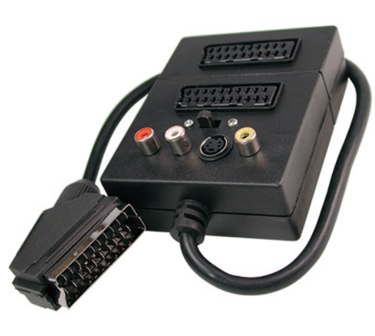Scart Box 2 Vias + 3 RCA + SVHS c/ Comutador