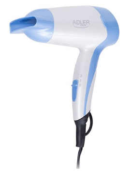 Secador de Cabelo 1200W (Branco/Azul) - ADLER