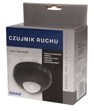 Sensor de Movimento 360º (220V - 1200W) Preto - ORNO