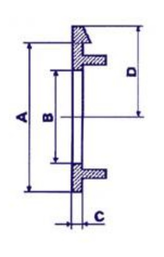 Seta Indicadora p/ Botão 10mm - Azul