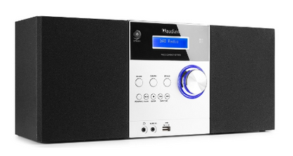 Sistema Hi-Fi Metz 30W Bluetooh/CD/DAB+/FM/USB (Alumínio) - AUDIZIO