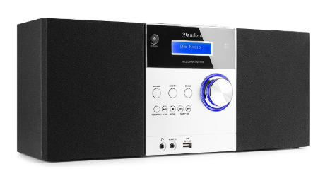 Sistema Hi-Fi Metz 30W Bluetooh/CD/DAB+/FM/USB (Alumínio) - AUDIZIO
