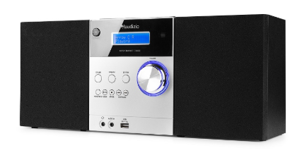 Sistema Hi-Fi Metz 30W Bluetooh/CD/DAB+/FM/USB (Alumínio) - AUDIZIO