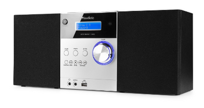 Sistema Hi-Fi Metz 30W Bluetooh/CD/DAB+/FM/USB (Alumínio) - AUDIZIO