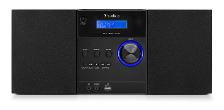 Sistema Hi-Fi Metz 30W Bluetooh/CD/DAB+/FM/USB (Preto) - AUDIZIO