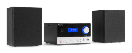 Sistema Hi-Fi Toulon 50W Bluetooh/CD/FM/USB (Preto/Prateado) - AUDIZIO