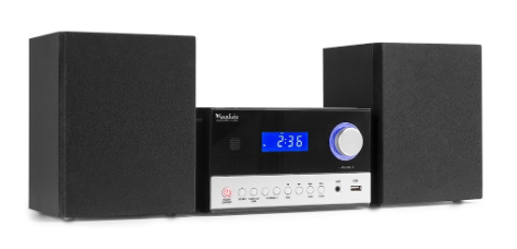 Sistema Hi-Fi Toulon 50W Bluetooh/CD/FM/USB (Preto/Prateado) - AUDIZIO