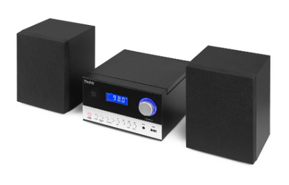 Sistema Hi-Fi Toulon 50W Bluetooh/CD/FM/USB (Preto/Prateado) - AUDIZIO
