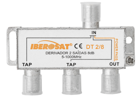 Spliter Derivador 3 Vias 5-1000MHz 8dB - IBEROSAT